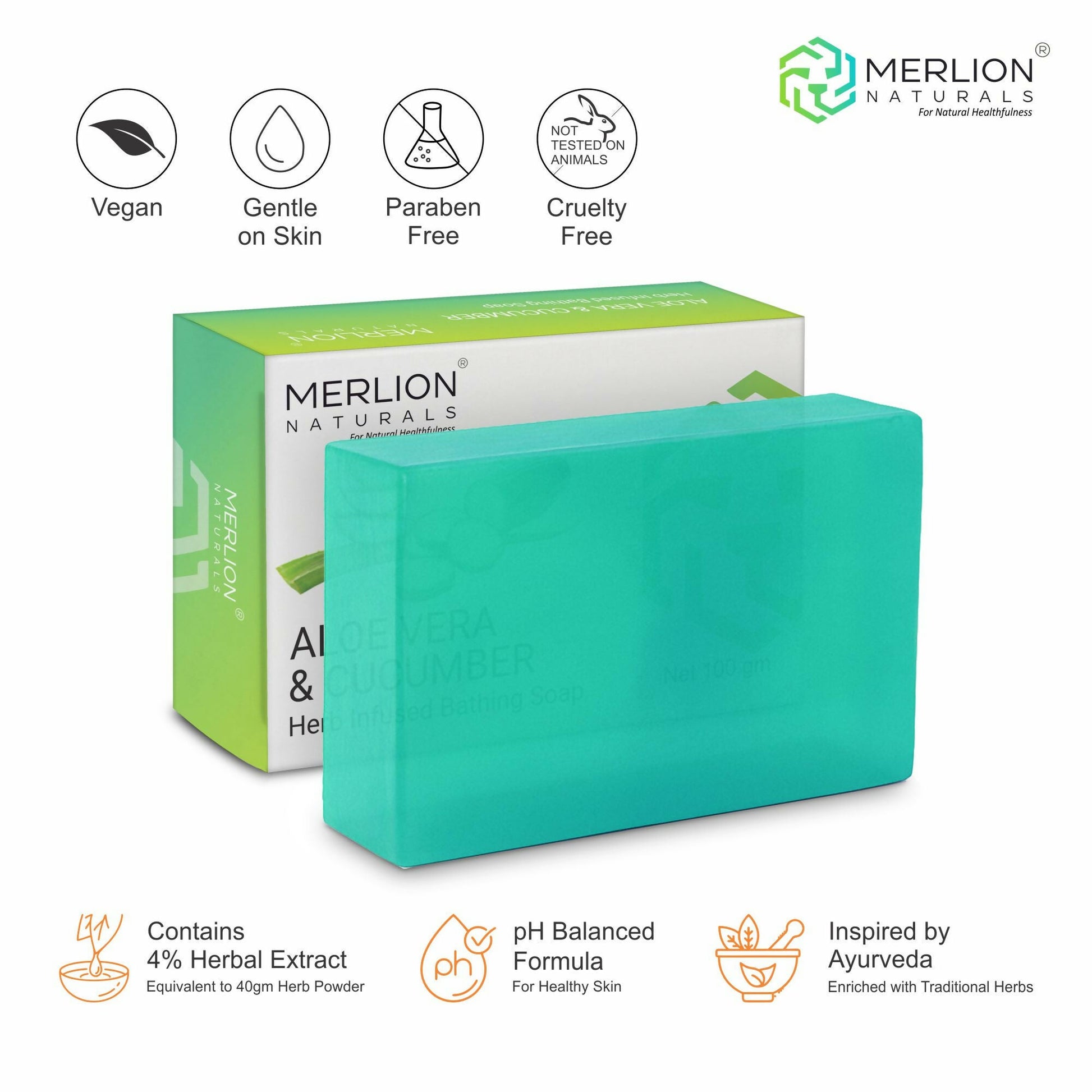Merlion Naturals Aloe Vera & Cucumber Glycerine Soap