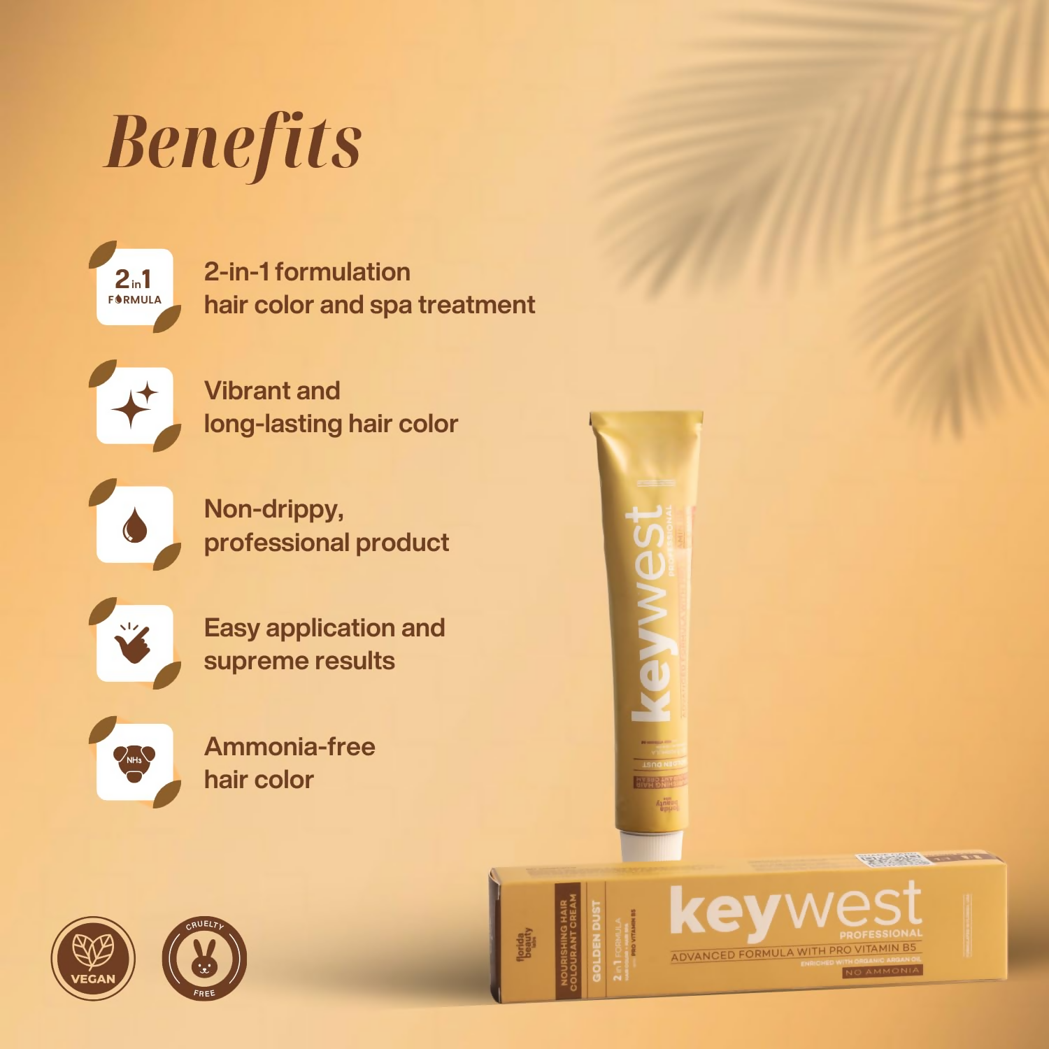 Keywest Professional Hair Color Tube - No. 1 Natural Black