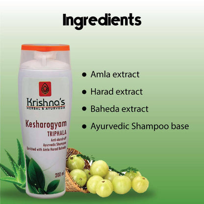Krishna's Herbal & Ayurveda Kesharogyam Triphala Anti-Dandruff Shampoo