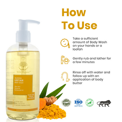 Wild Organic Glowing Ubtan Body Wash