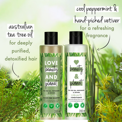 Love Beauty And Planet Tea Tree Peppermint & Vetiver Clarifying Shampoo