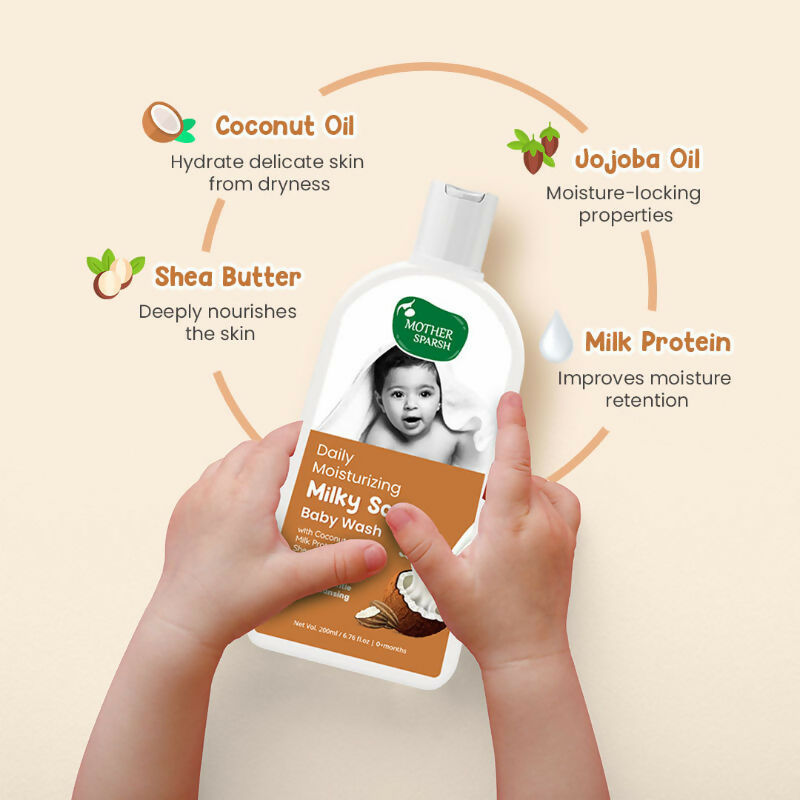 Mother Sparsh Daily Moisturising Milky Soft Baby Wash