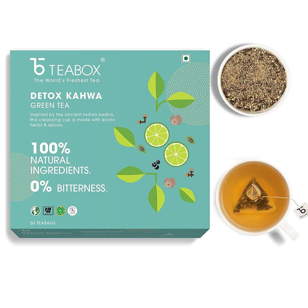 Teabox Detox Kahwa Green Tea Bags - Drmedicart