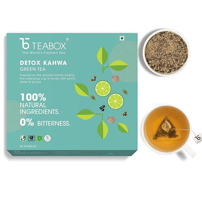 Teabox Detox Kahwa Green Tea Bags - Drmedicart