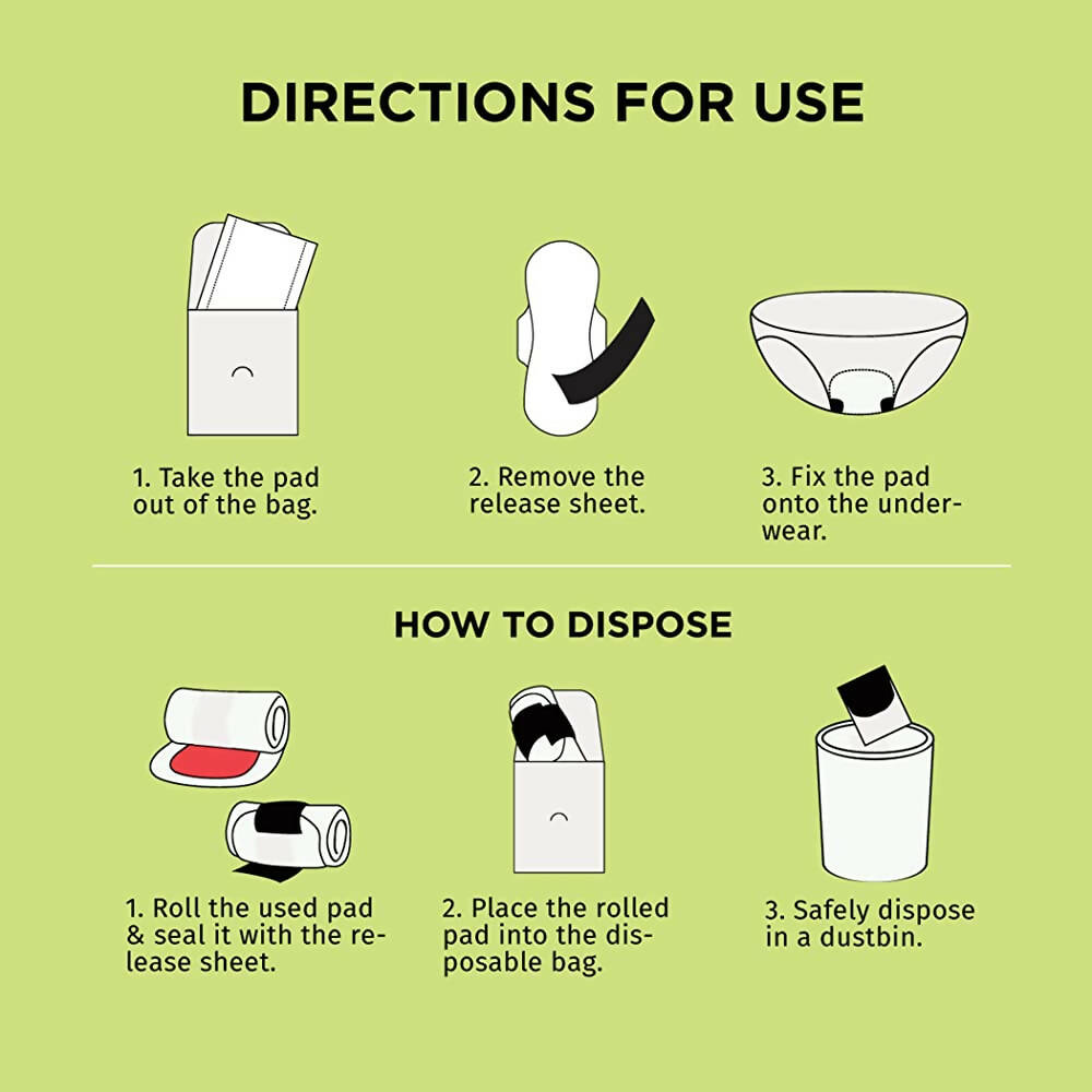 Pee Safe Organic Cotton Biodegradable Sanitary Pads-Quarterly Pack