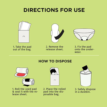 Pee Safe Organic Cotton Biodegradable Sanitary Pads-Quarterly Pack