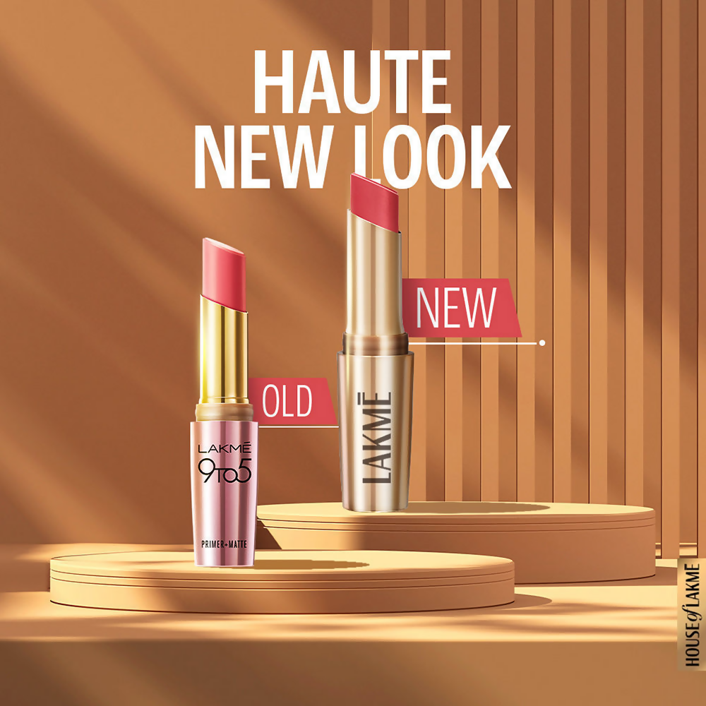 Lakme 9 To 5 Powerplay Priming Matte Lipstick - Roseatte Red