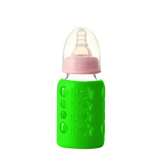 Buy Safe-O-Kid Silicone Baby Feeding Bottle Cover Cum Sleeve for Insulated Protection 120mL- Green from DrMediCart, Ship from India to USA
