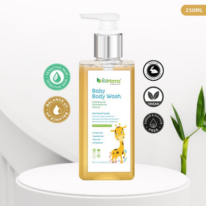 The Eco Mama Baby Body Wash With Aloe Vera Extract, Calendula & Olive Oil