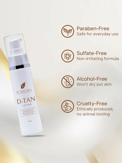 Flawora Anti-Grey Hair Serum, D-Tan Lotion and Gold Face Serum Combo