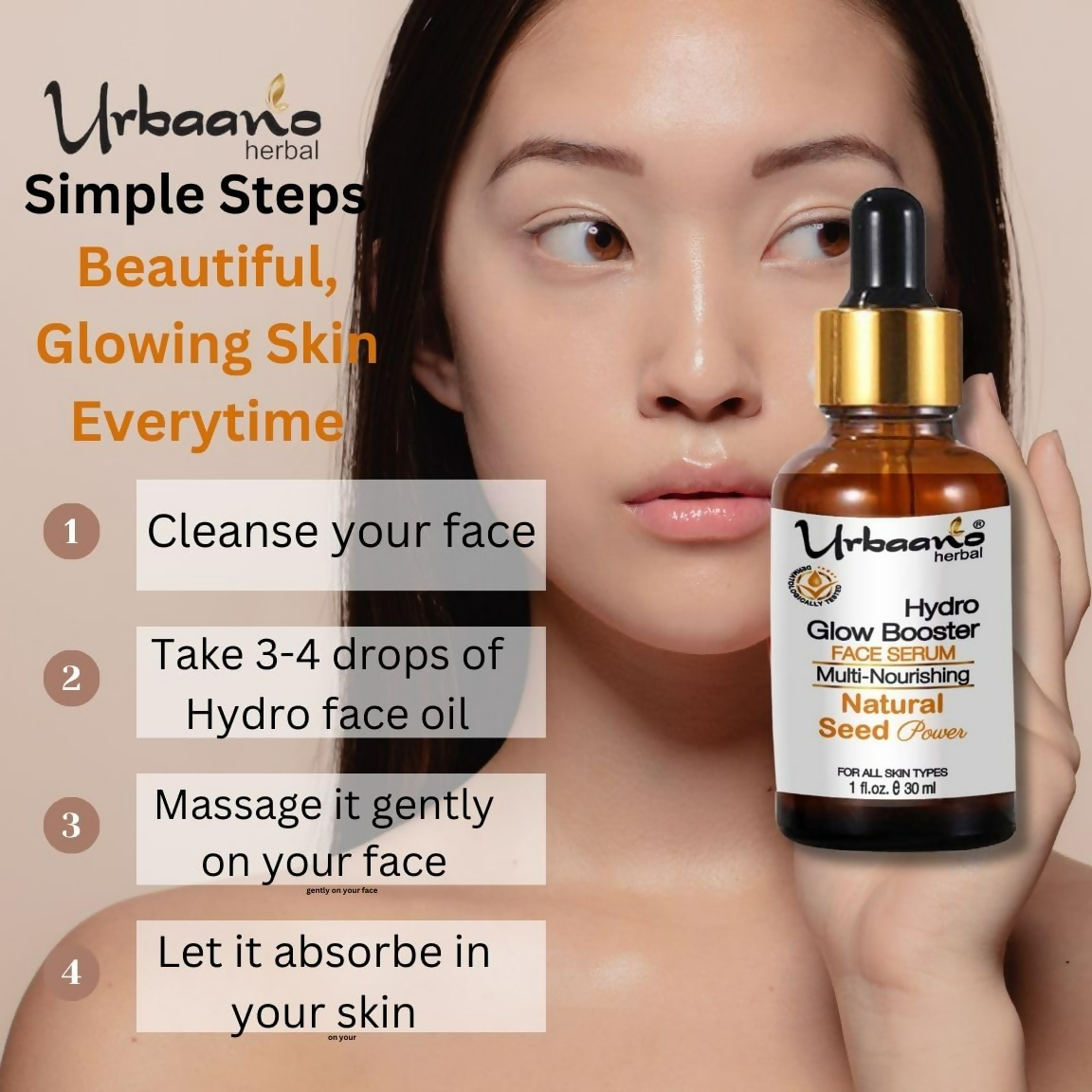Urbaano Herbal Hydro Glow Booster Face Serum Oil