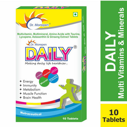 Dr. Morepen Daily Multivitamin Tablets for Women & Men, Multivitamins & Minerals Supplement