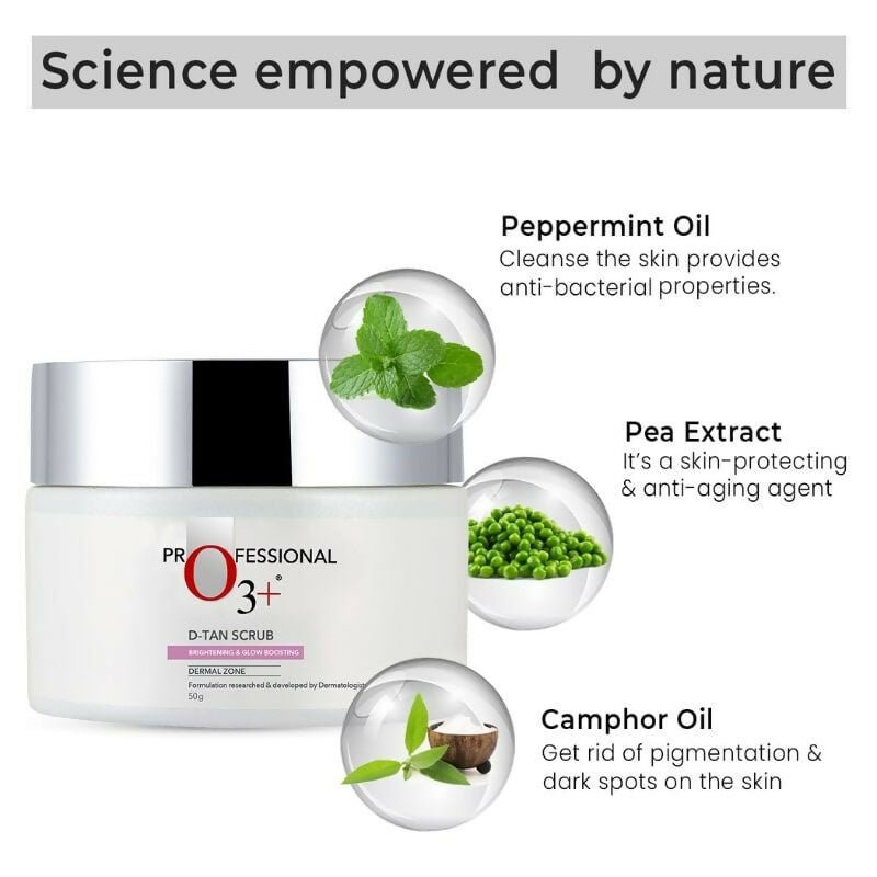 Professional O3+ D-Tan Scrub For Brightening & Glow Boosting