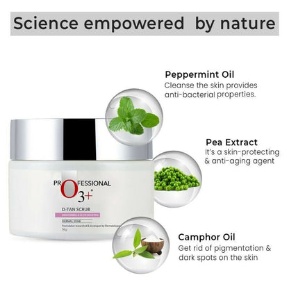 Professional O3+ D-Tan Scrub For Brightening & Glow Boosting