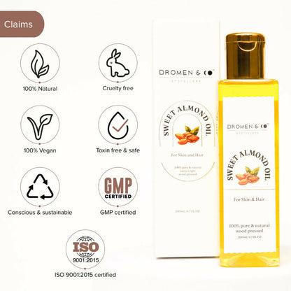 Dromen & Co Sweet Almond Oil For Skin & Hair