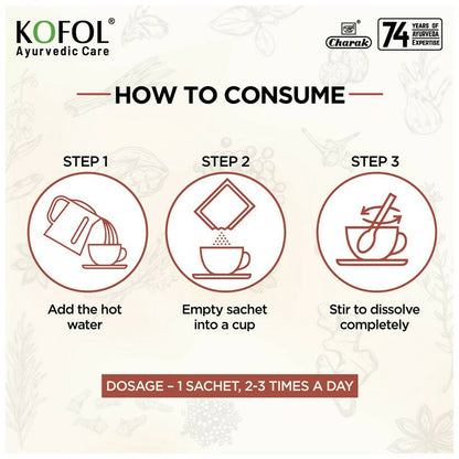Charak Pharma Kofol Ayurvedic Sip Instant Kadha Sachet