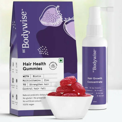 BeBodywise Hair Growth Concentrate and Hair Health Gummies - DrMediCart
