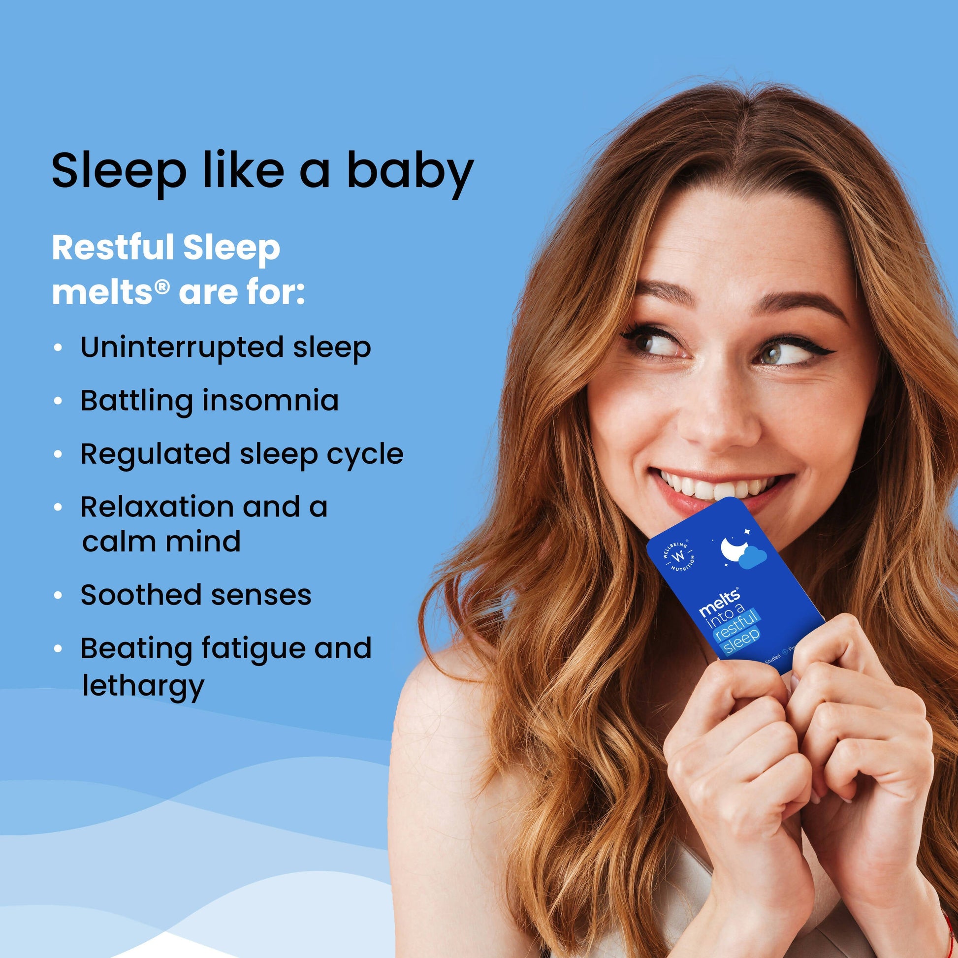 Wellbeing Nutrition Melts Restful Sleep Oral Strips-Calming Chamomile Lavender Flavor - Drmedicart