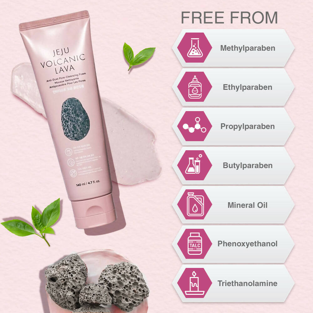 The Face Shop Jeju Volcanic Lava Cleansing Foam - Korean Skincare