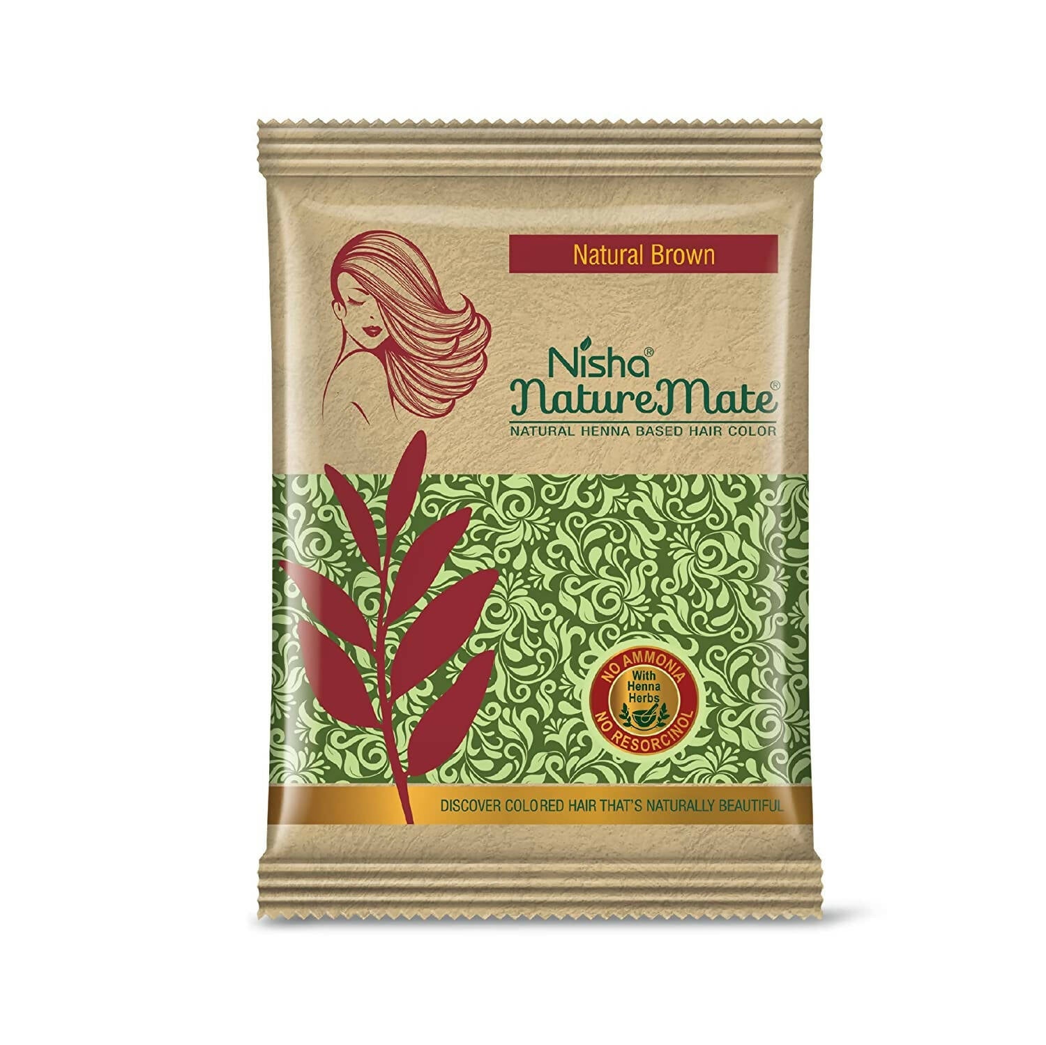 Nisha Nature Mate Henna Based Hair Natural Brown Color - DrMediCart