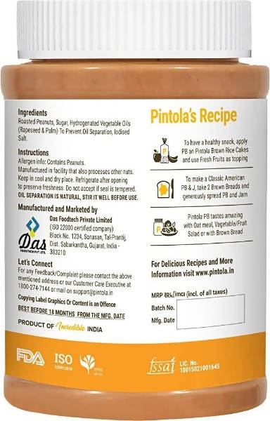 Pintola Classic Crunchy Peanut Butter