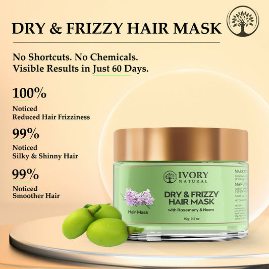 Buy Ivory Natural Dry Rough Hair Mask For Smooths Hair, Frizz Reduction from DrMediCart, Ship from India to USA