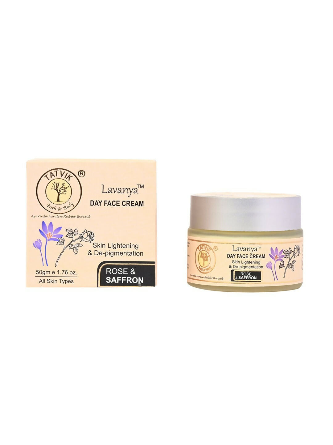Tatvik Ayurveda Lavanya Day Face Cream (Rose & Saffron)
