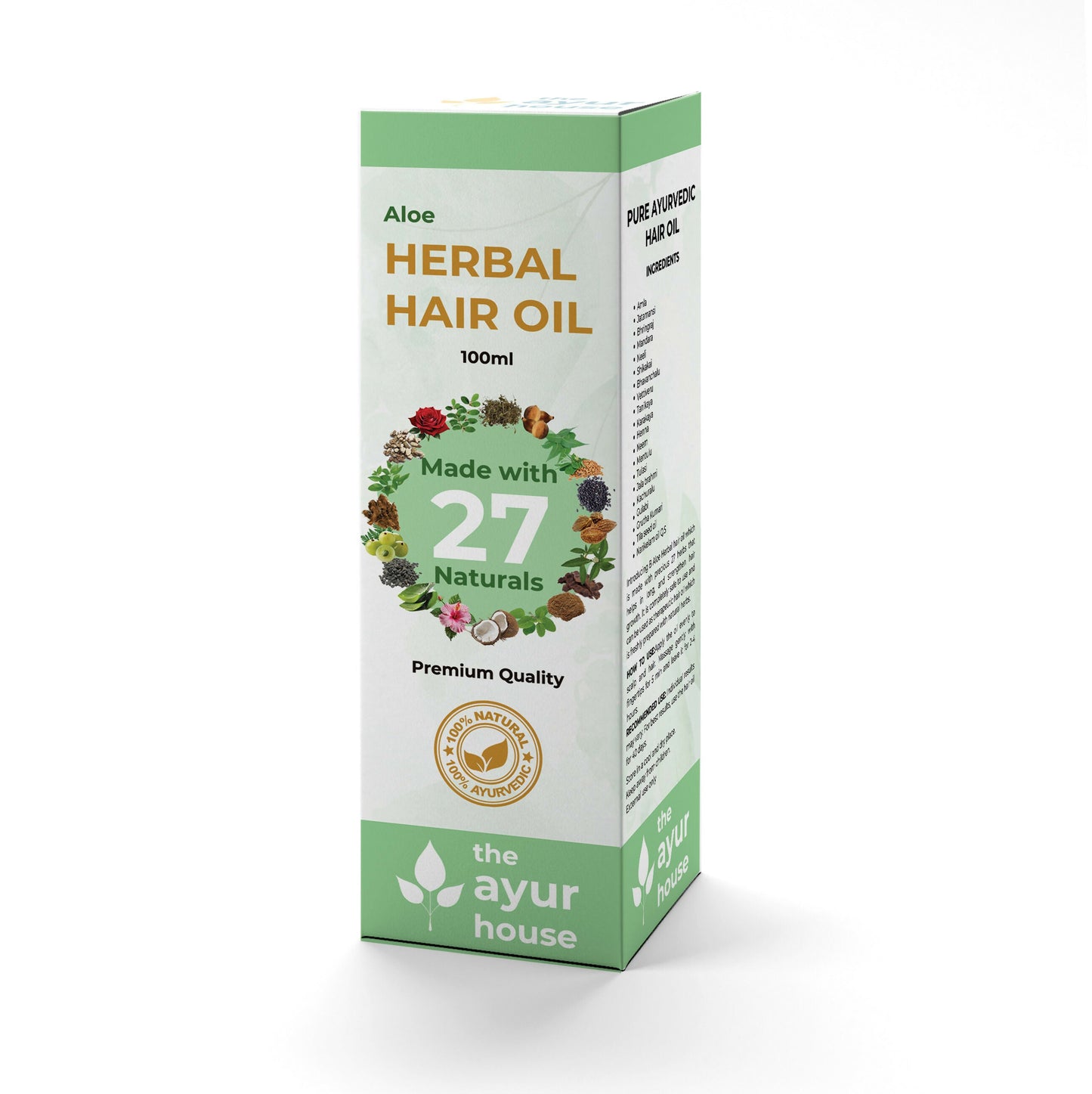 The Ayur House Aloe Vera Herbal Hair Oil 27 Herbs