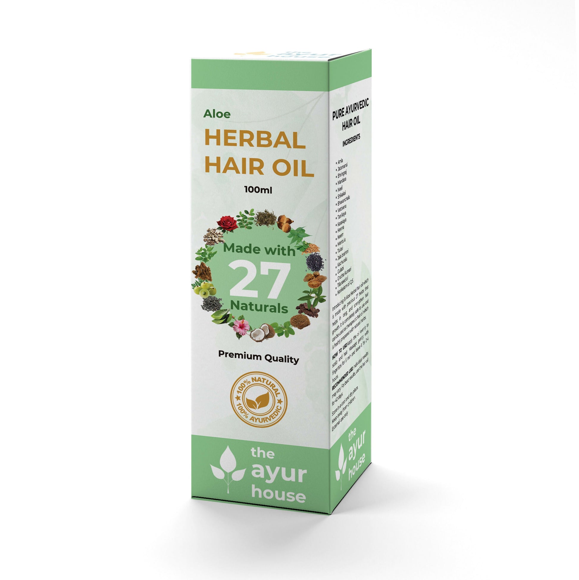 The Ayur House Aloe Vera Herbal Hair Oil 27 Herbs