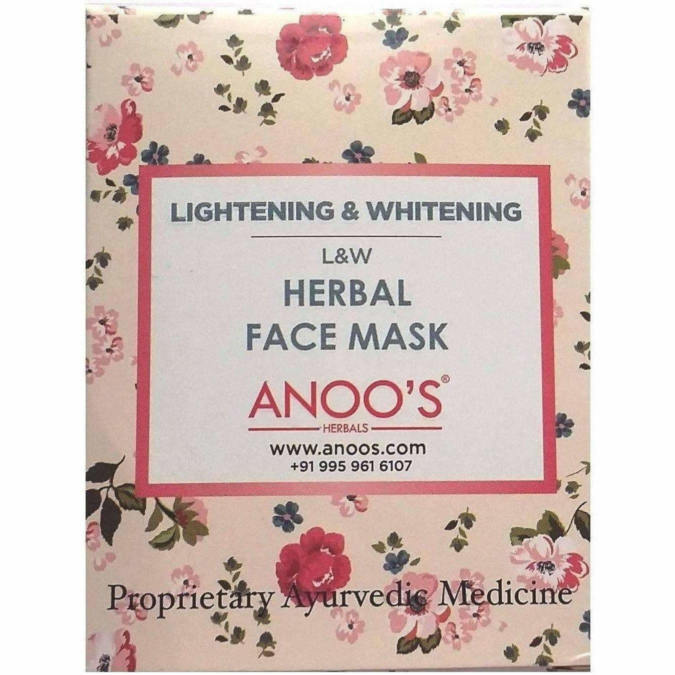 Buy Anoos Herbal Lightening and Whitening Face Mask from DrMediCart, Ship from India to USA