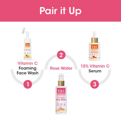 TAC - The Ayurveda Co. Pure Indian Rose Water For Toning & Hydration for Women & Men
