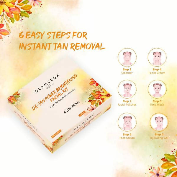 Glamveda De - Tan Power Brightening Facial Kit
