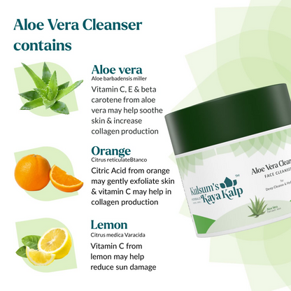 Kulsum's Kaya Kalp Aloe Vera Cleanser For Deep Cleanse & Hydration