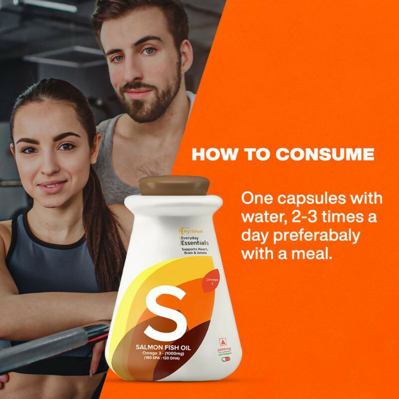 MyFitFuel Salmon Fish Oil Omega 3 1000mg Capsules