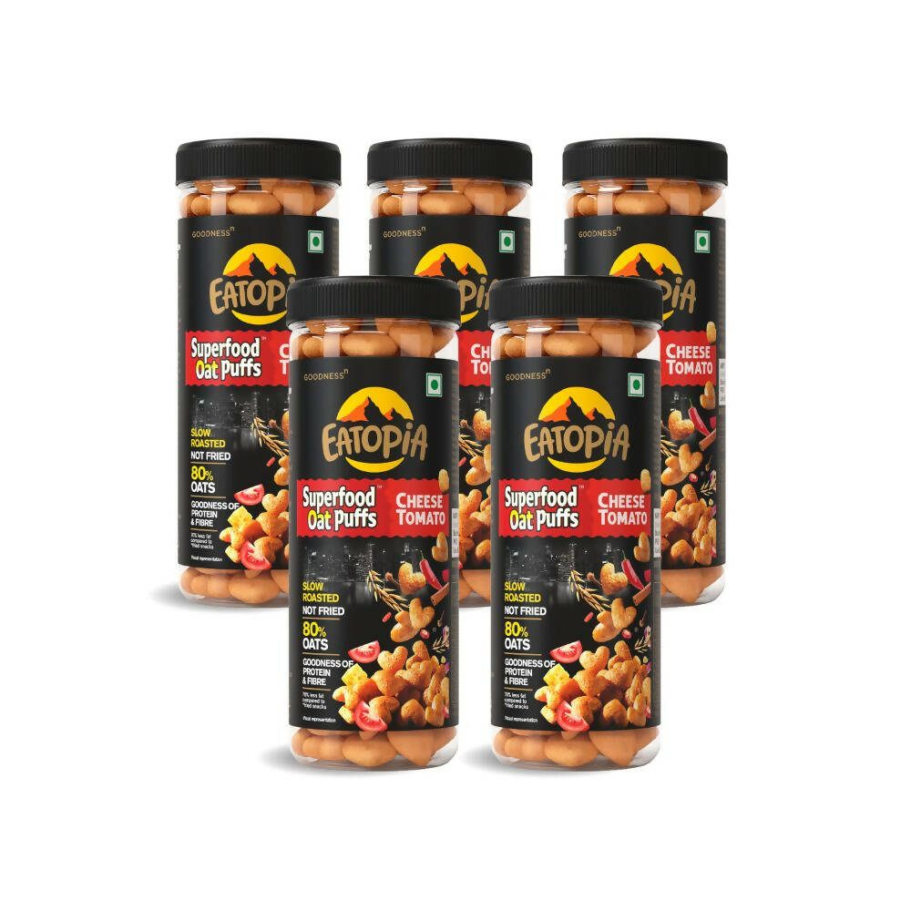 Eatopia Superfoods Oat Puffs - Cheese Tomato