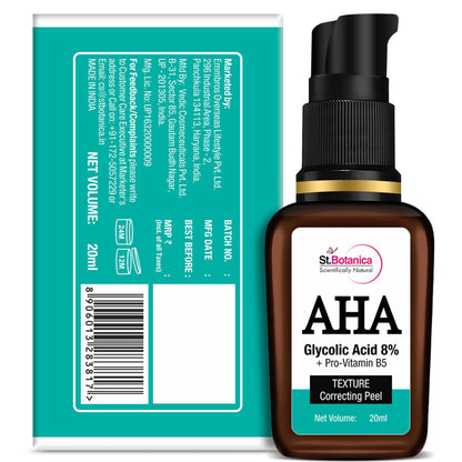 St.Botanica AHA Glycolic Acid 8% + Pro-Vitamin B5 Texture Correcting Peel