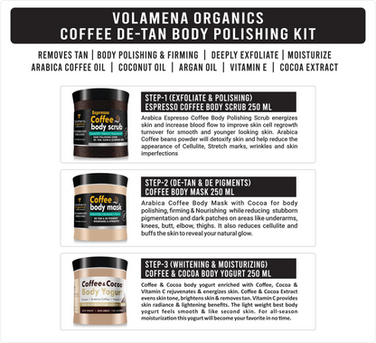 Volamena Organics Coffee De-Tan Body Polishing Kit