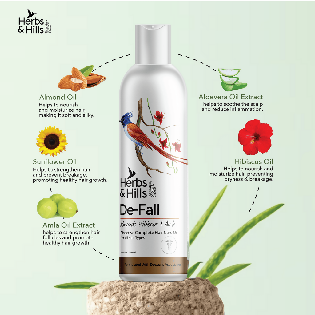 Herbs & Hills De-Fall Bioactive Complete Hair Care Oil