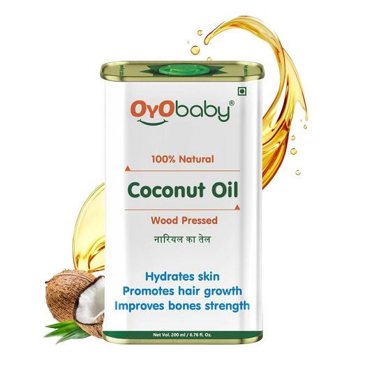 Oyo Baby 100% Natural Baby Oil For New Born Wood Pressed Coconut Baby Hair Oil