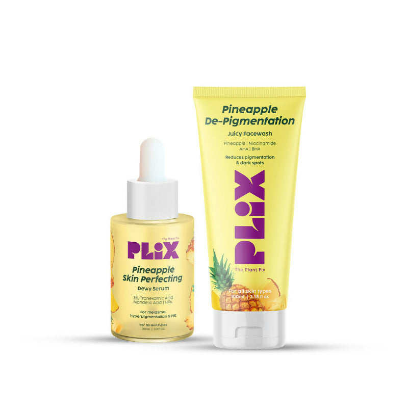 PLIX The Plant Pineapple De-Pigmentation Regime with Juicy Facewash & Serum