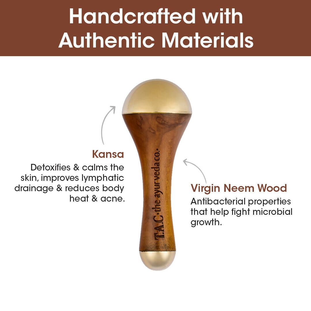 TAC - The Ayurveda Co. Kansa Wand Dual Purpose Massager Tool for Face & Body - DrMediCart