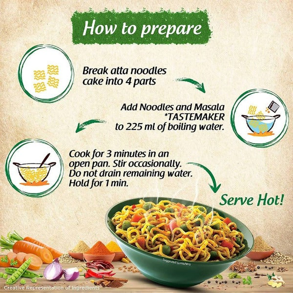 Maggi Nutri-Licious Masala Atta Noodles - Veg 290 Gms Pouch