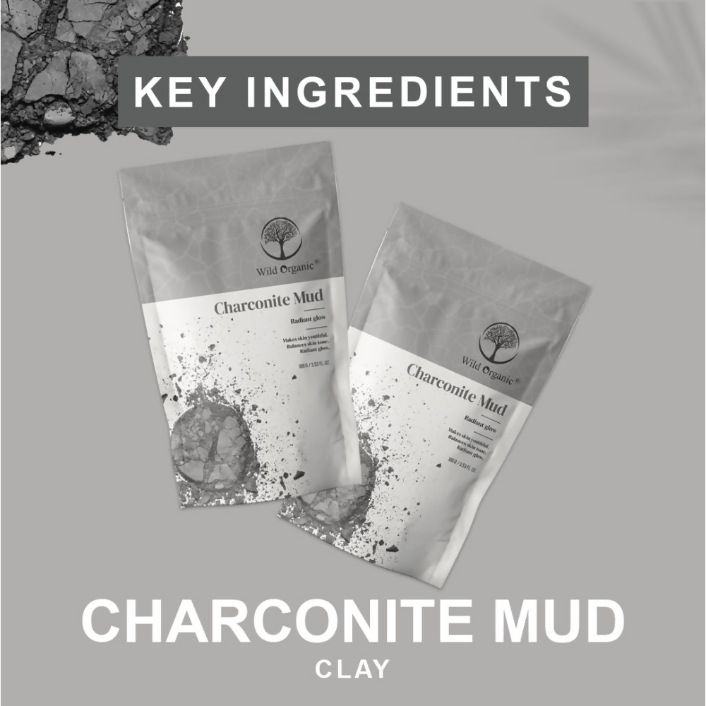 Wild Organic Charconite Mud Radiant Glow Clay Powder