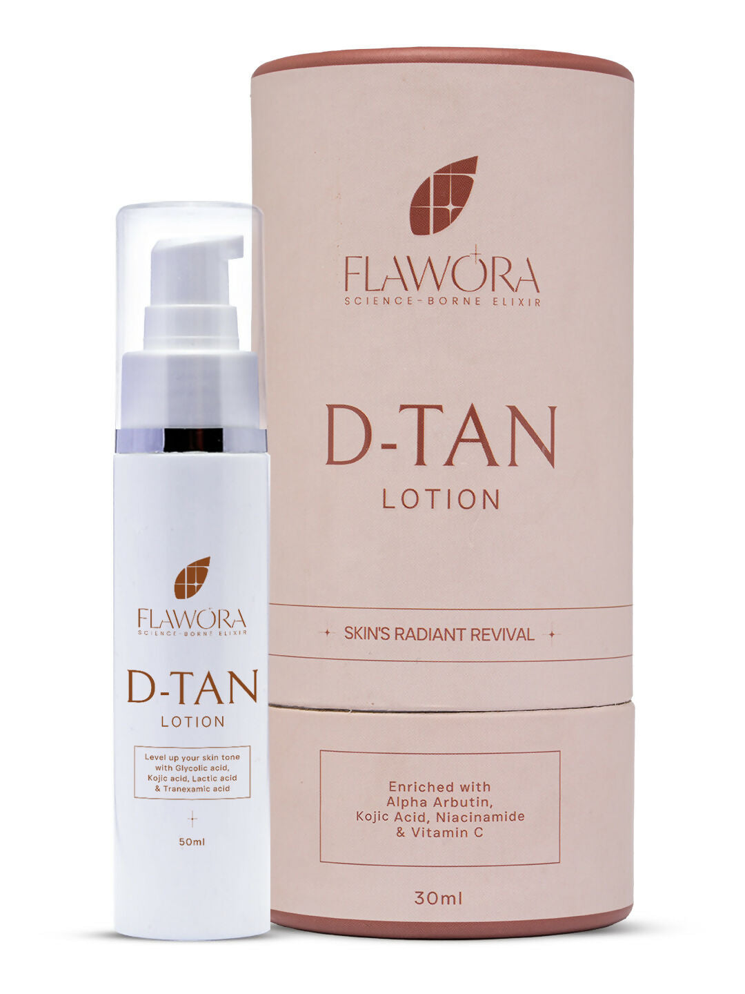Flawora Anti-Grey Hair Serum For Reversing Grey Hair & D-Tan Lotion For Pigmentation Tan Removal 