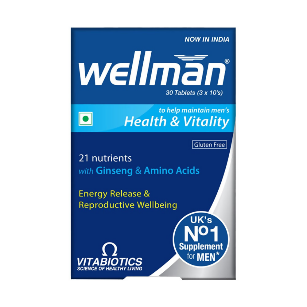 Wellman Health Supplements UK's No.1 Multivitamin( With Ginseng Amino Acids & 21 Micronutrients Tablets