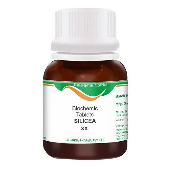 Buy Bio India Homeopathy Silicea Biochemic Tablets from DrMediCart, Ship from India to USA