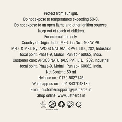 Just Herbs Under Arm Roll On For Women Floral Fiesta Long Lasting and Refreshing Women Deodorant