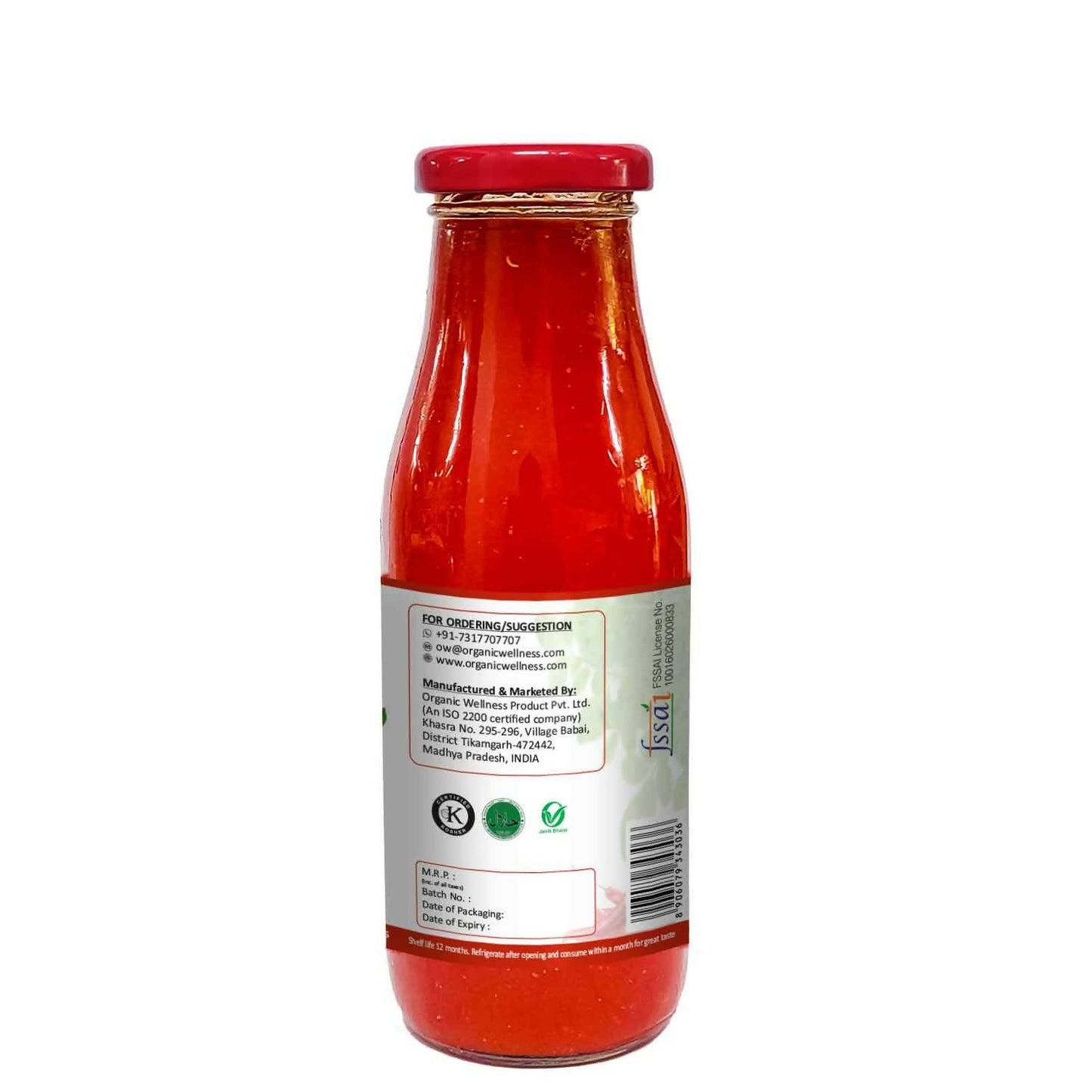 Organic Wellness Chilli Moringa Tomato Sauce