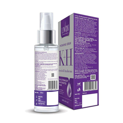 Livon Professional Hydrating Serum With Keratin, Hyaluronic & Olive Oil