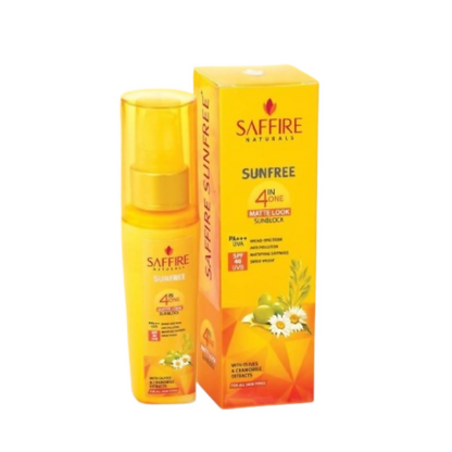 Saffire Naturals 4-In-One SunFree Matte Look SunBlock SPF 40